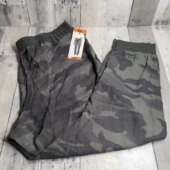 NWT - SPLENDID Camo Olive Jogger Pants - Size XXL - Picture 2 of 4